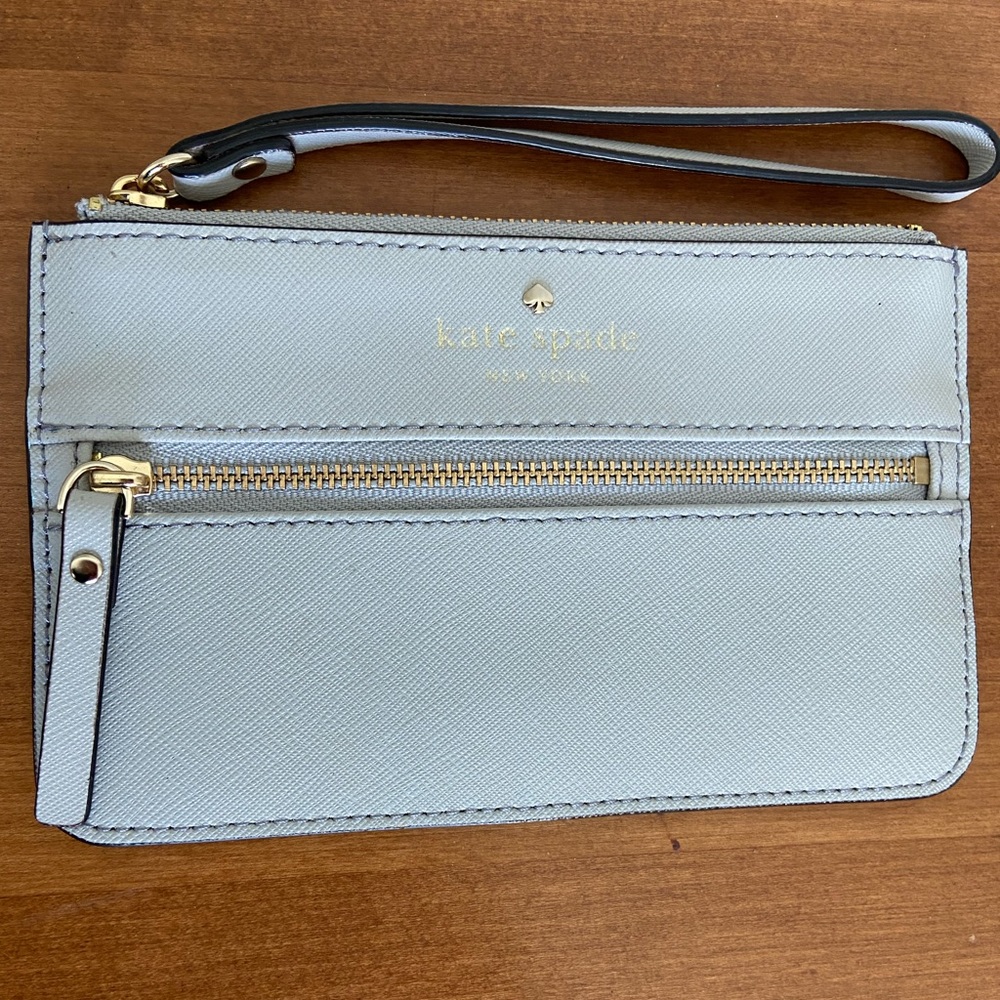 Kate Spade Gray Wristlet Clutch